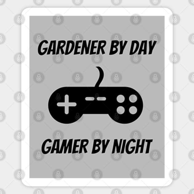 Gardener By Day Gamer By Night Sticker by Petalprints